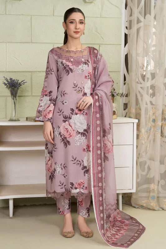 3PC KARANDI PRINTED SHIRT WITH PRINTED DUPATTA AND TROUSER