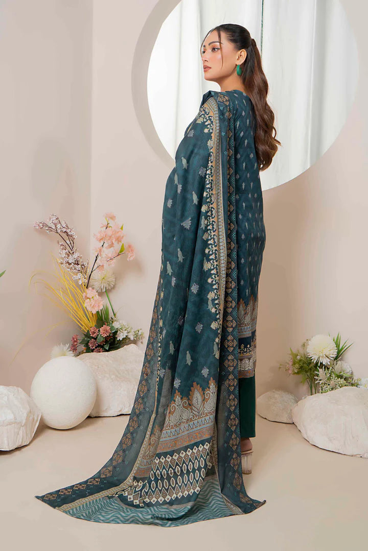 ZARA SHAHJAHAN - 3PC LAWN EMBROIDERED SHIRT WITH NET ORGANZA EMBROIDERED DUPATTA AND TROUSER